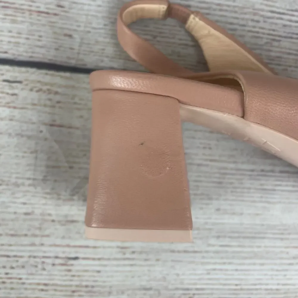 AGL Dodi Womens EU 36 US 6 Slingback Heels Nude Tan Pointed Toe